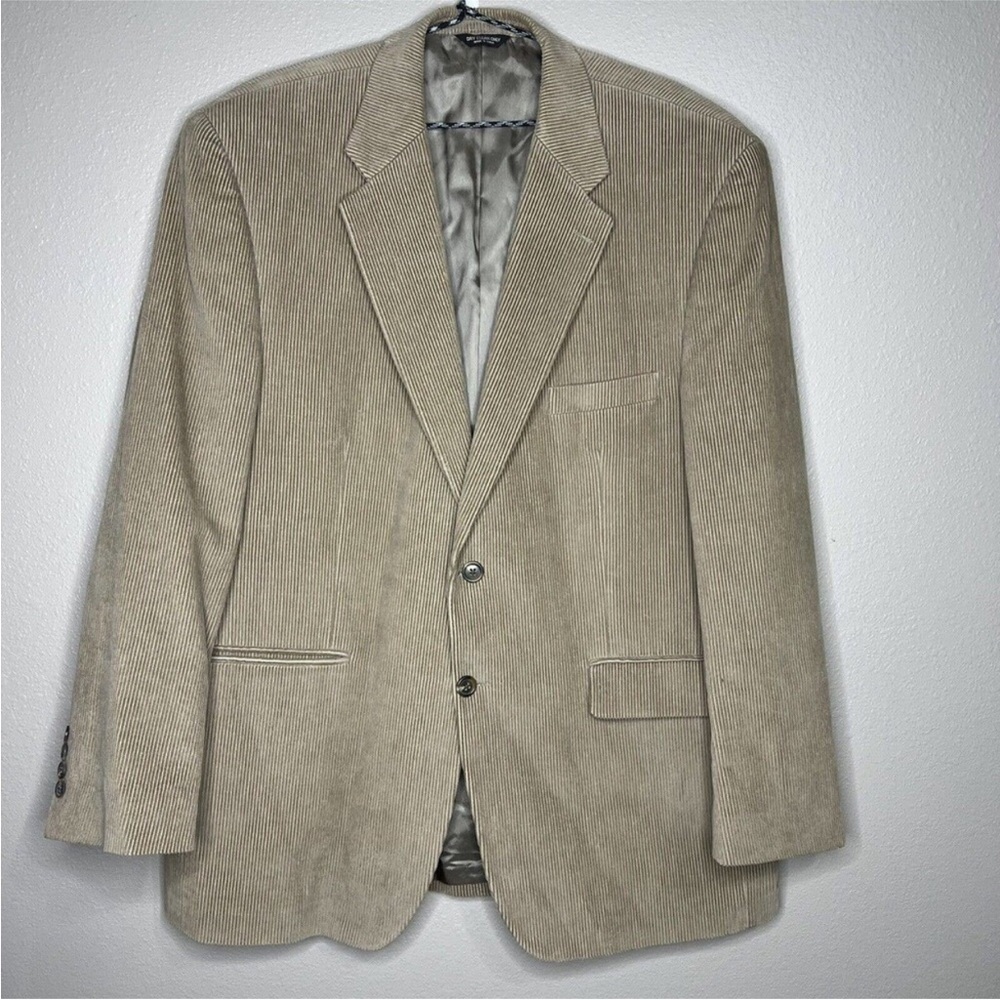 LAUREN Ralph Lauren Men's Brown Corduroy Single Breasted Blazer Size‎ 44R